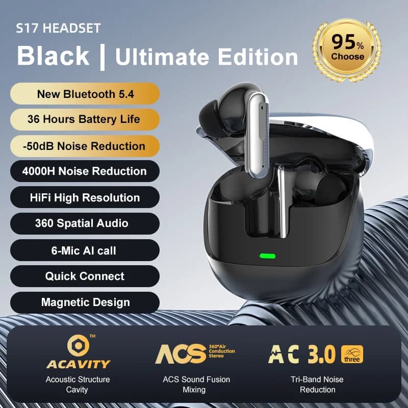 Écouteurs sans fil Dolby Audio écouteurs intra-auriculaires réduction du bruit Bluetooth 5.4 avec Mi