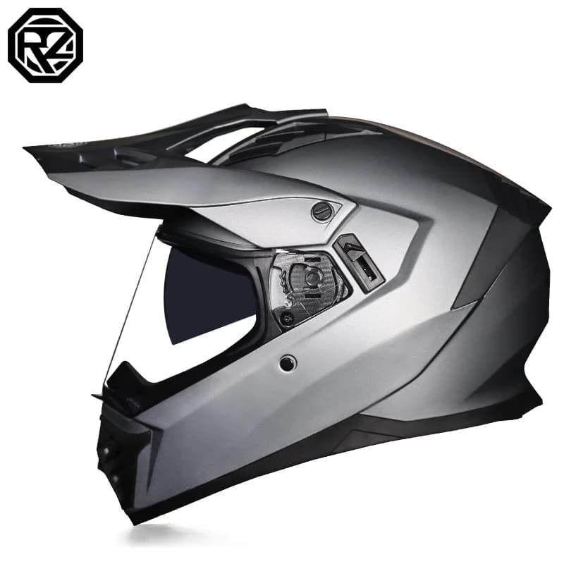 Casque de moto tout-terrain ORZ avec visière, casque de motocross, casque de course Moto DOT
