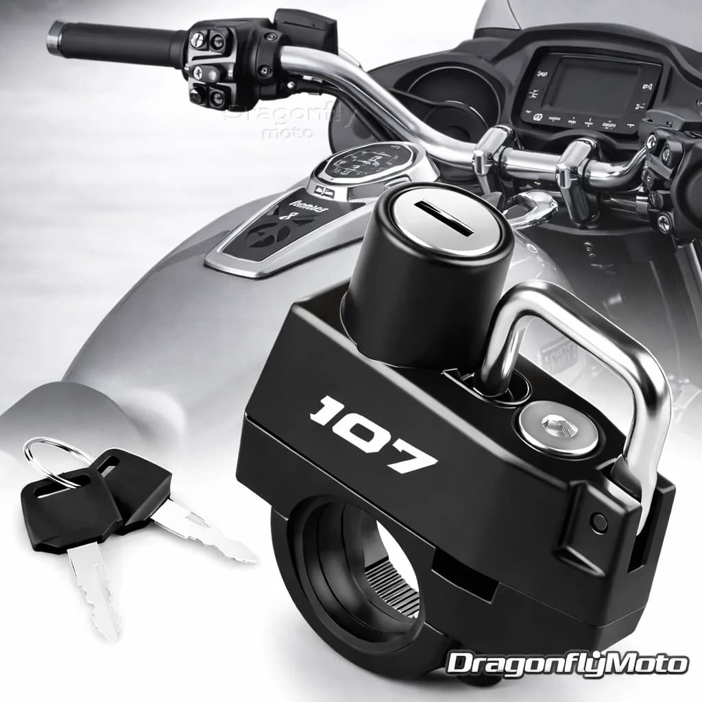 Verrou de casque de moto pour Harley Touring Road King Electra Glide Street Glide Softail Fat Boy 10
