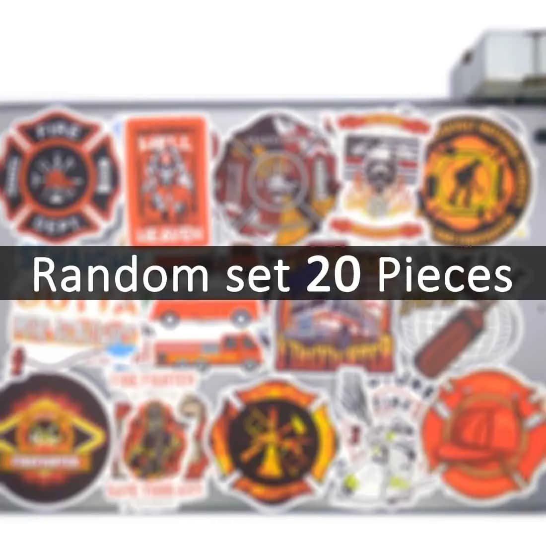20/30/50 pièces, Décalcomanies de style pompier, Fire Guard Graffiti, slogan du pompier, Autocollant