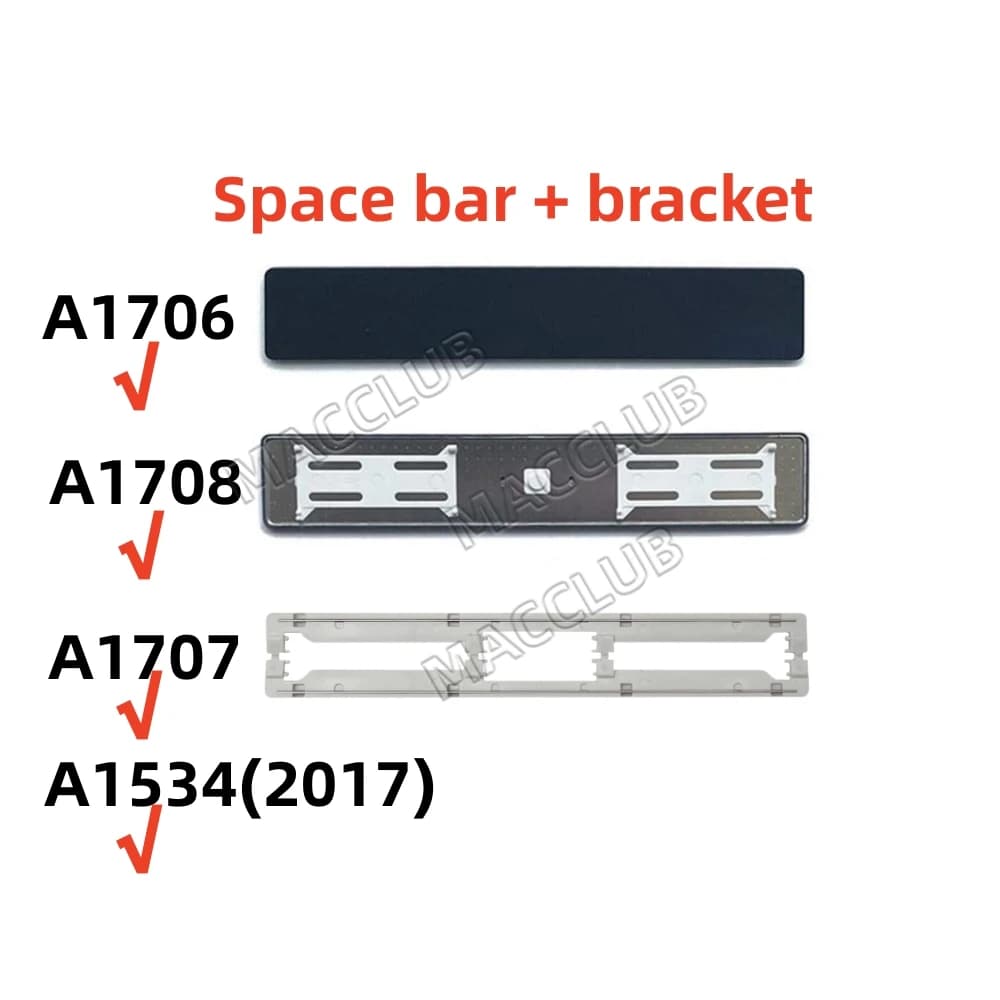 Capuchons de touches pour MacPlePro Retina A1706, A1707, A1708, 2016-2017, A1534, 2017