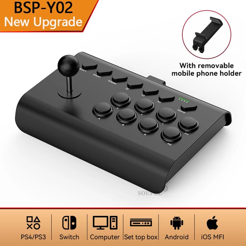 Y02 jeux d'arcade sans fil contrôle bascule pour PS4 commutateur Console contrôleur PC TV Android iO