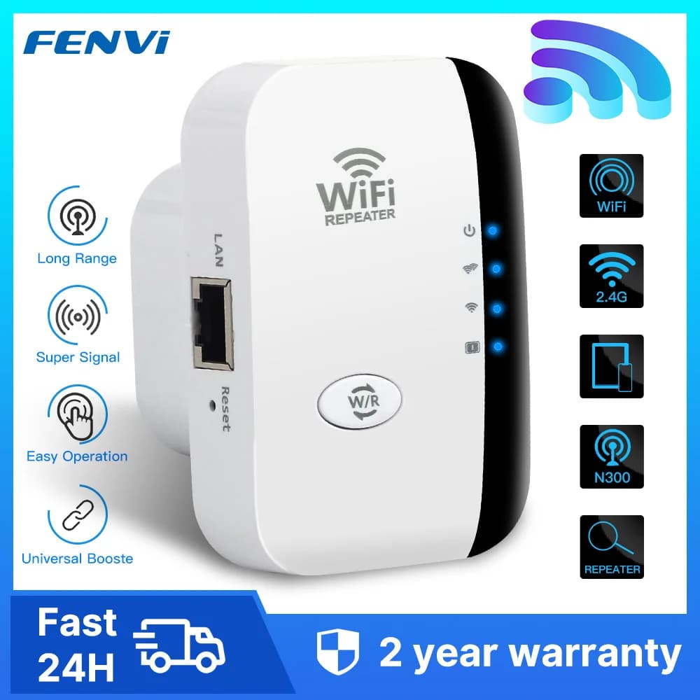 FENVI-Répéteur WiFi sans fil, 300Mbps, extension WiFi à distance, amplificateur WiFi, stérilisation