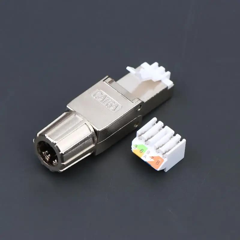 Connecteur RJ45 à installation rapide, sans outil, en alliage de zinc blindé pour des performances E