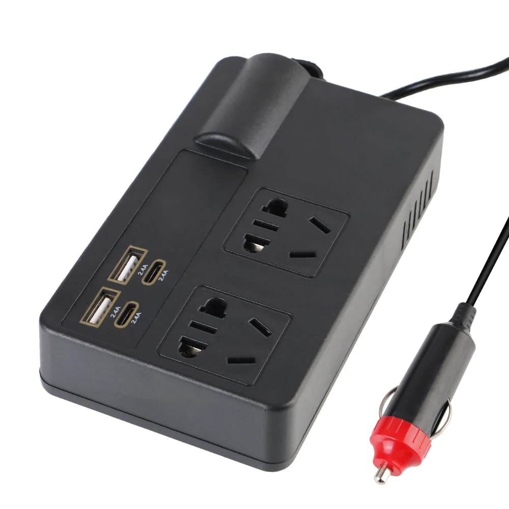 Onduleur solaire monté sur voiture, 220W, transformateur de tension USB, Portable, Conversion DC 12V