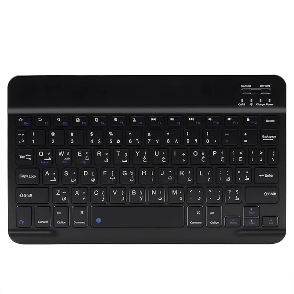 Clavier sans fil Bluetooth arabe à 78 touches, rechargeable, adapté pour Android/Windows/iPad/iPhone