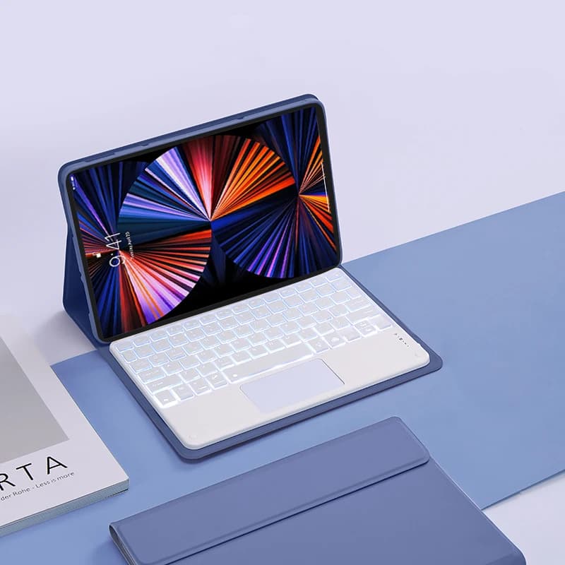 Étui avec clavier Touchpad pour Lenovo Idea Tab Pro 12.7 pouces 2025 TB373FU clavier rétro-éclairé p
