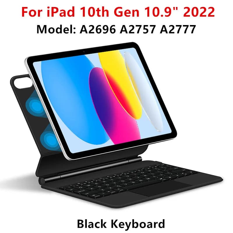 Clavier magique avec pavé tactile pour iPad Air 11 13 M4 2026 M3 M2 iPad 10 10e génération Air 4 5 6