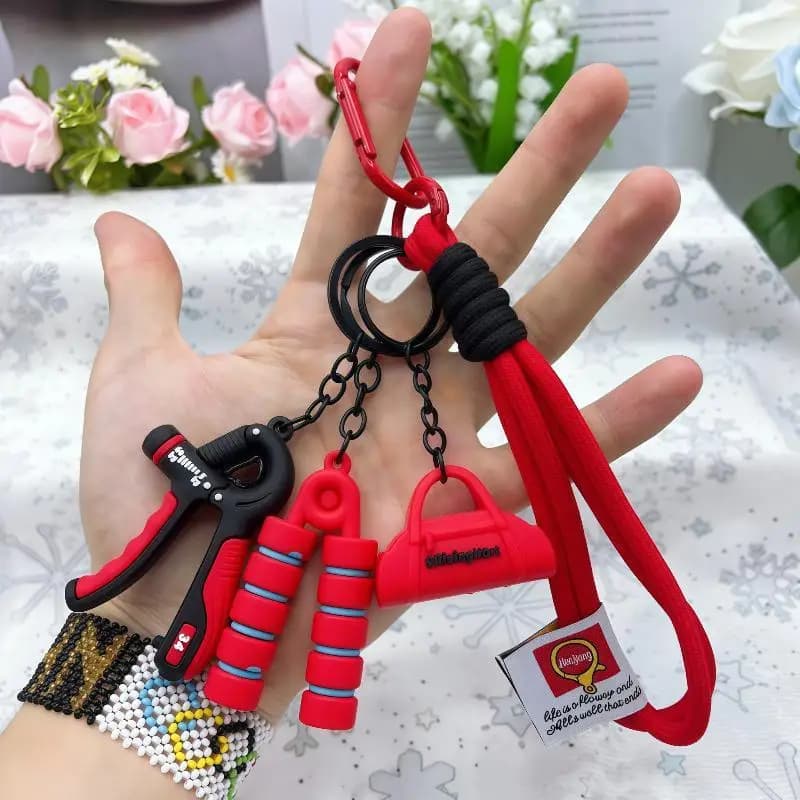 1 pièce Porte-clés sportif personnalisé, pendentif fitness indéformable, accessoire pratique pour cl