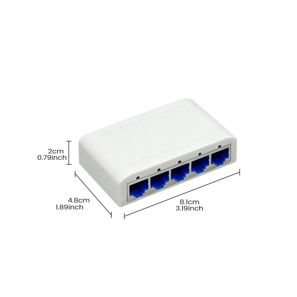 Commutateur réseau 5 ports 10/100/1000 Mbps, Plug & Play pour la maison et le bureau