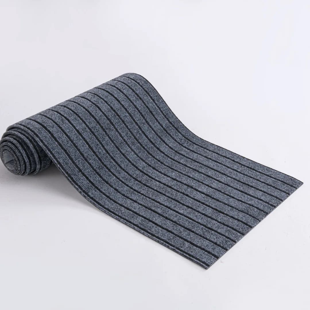 Tapis rayé uni antidérapant auto-adhésif, dalles de sol protectrices, tapis réutilisable et amovible