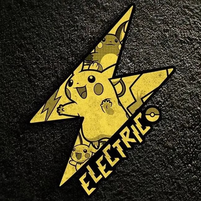 Autocollants électriques rétro Lightning Pikachu pour voiture et moto, autocollants personnalisés et
