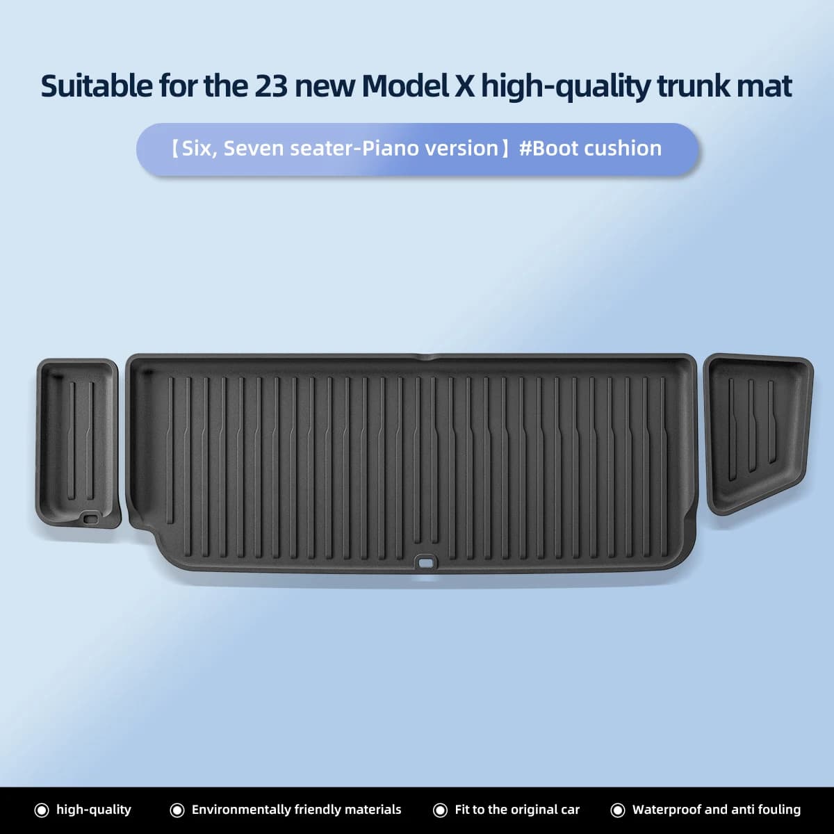 Tapis de sol imperméables et résistants à l'usure LUCKEASY pour Tesla Model X, accessoires de modifi