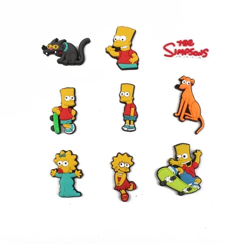 Breloques de chaussures de dessin animé The Simpsons, décoration d'animaux mignons, Badges à boucle,