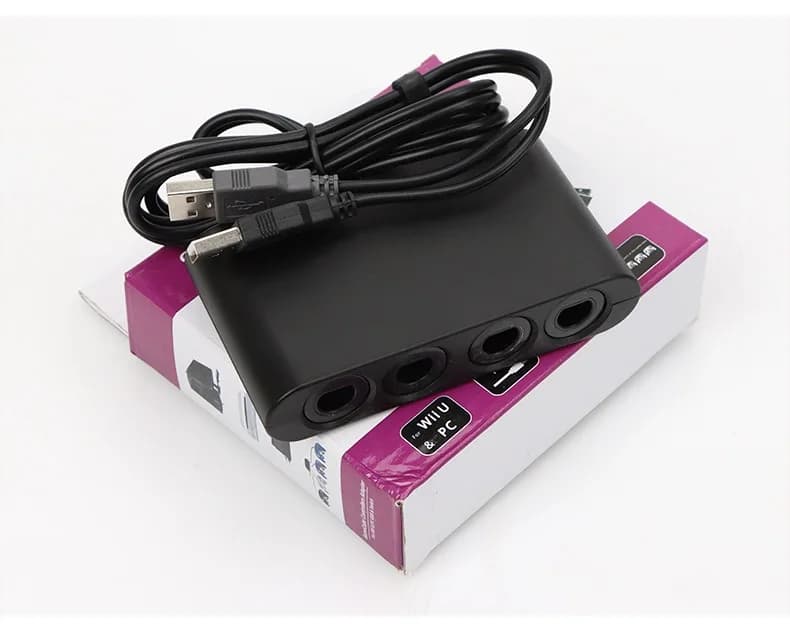 Convertisseur de lecteur 4 ports pour adaptateur de contrôleur GameCube pour Wii-U/Switch, adaptateu