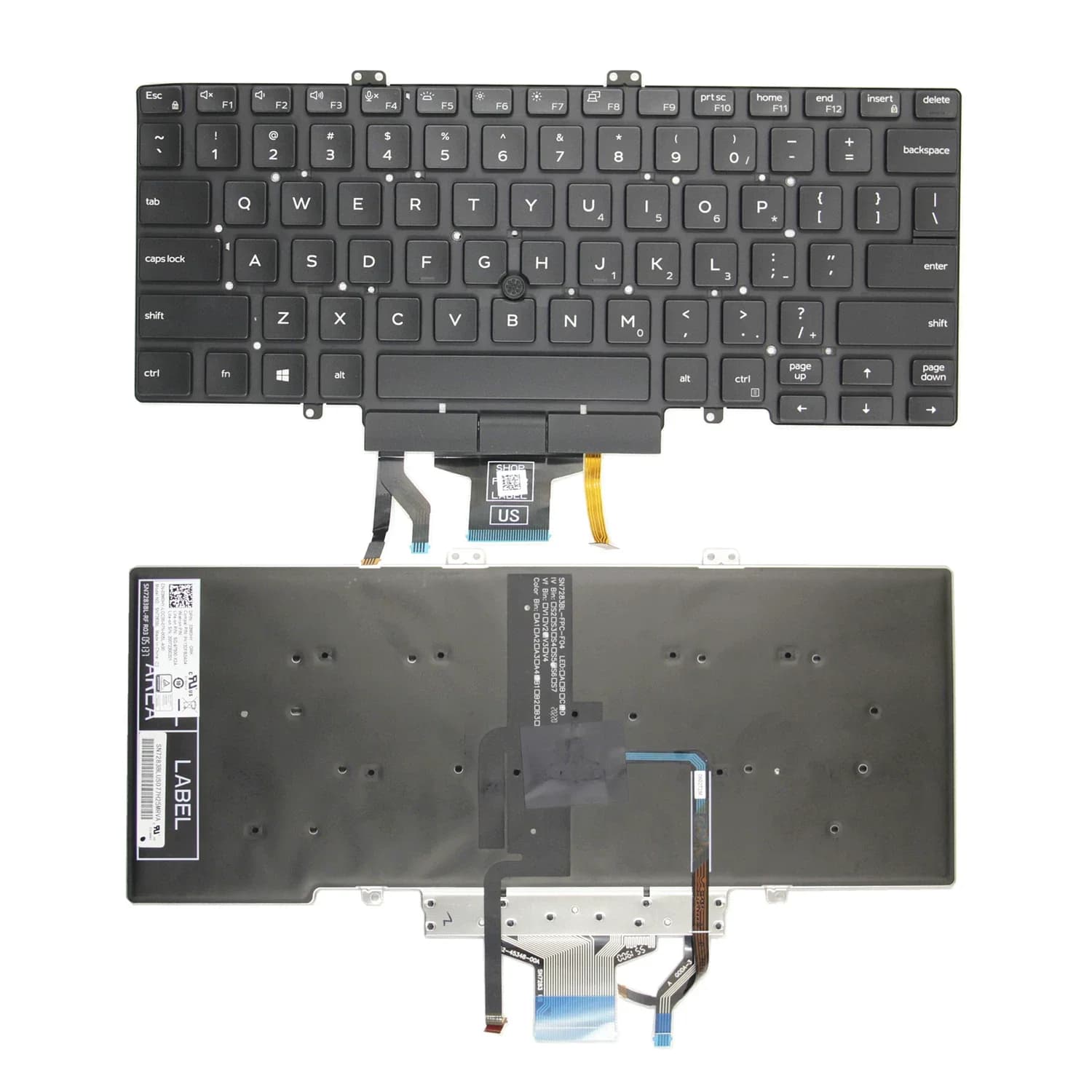 Clavier avec Trackpoint pour DELL Latitude 5400 5401 5410 5411 2019, disposition US/IT/UK/DE, 0MNFJ6