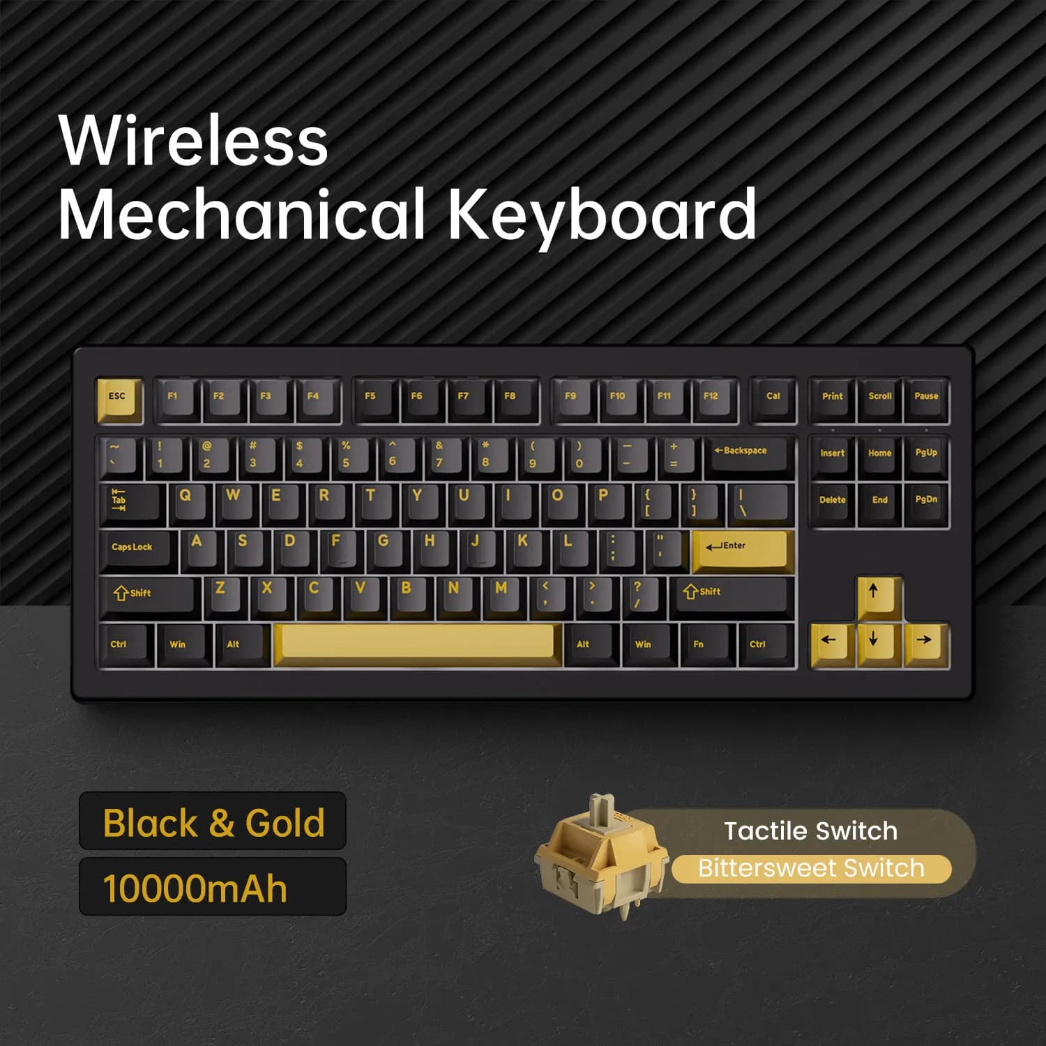 Clavier mécanique Akko 5087 V3 80% TKL Layout ANSI-US, échangeable à chaud, RGB, USB Type-C/2.4g&BT5