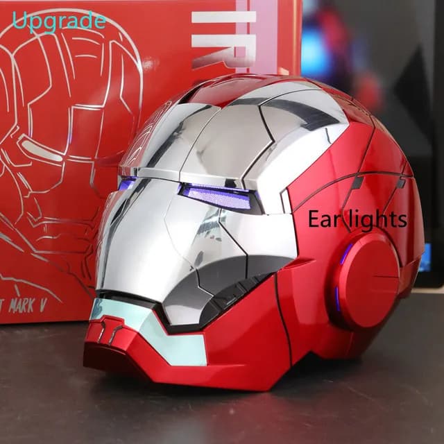 Casque Iron Man MK5 Pro Max The Avengers 1/1, Casque Portable Amélioré, Transformable, Commande Voca