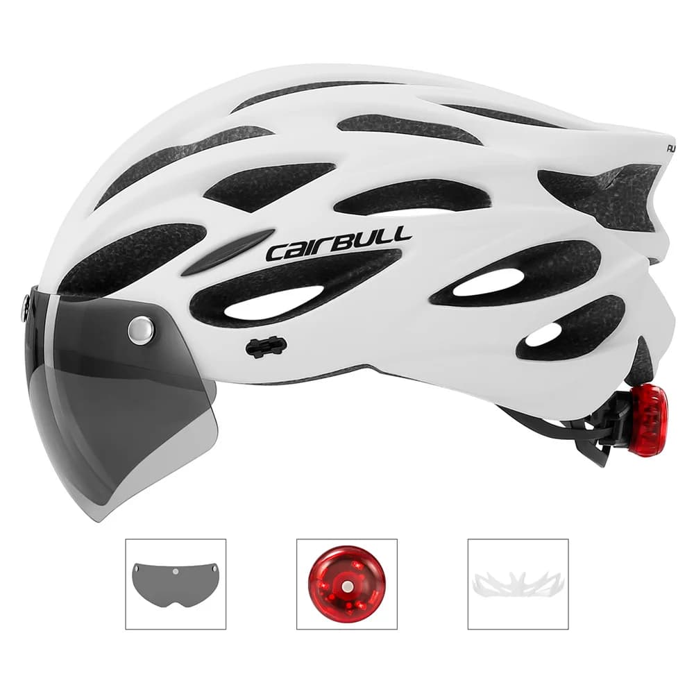 CAIRBULL Casque de sécurité de cyclisme ultraléger Casque de vélo en plein air avec feu arrière Visi
