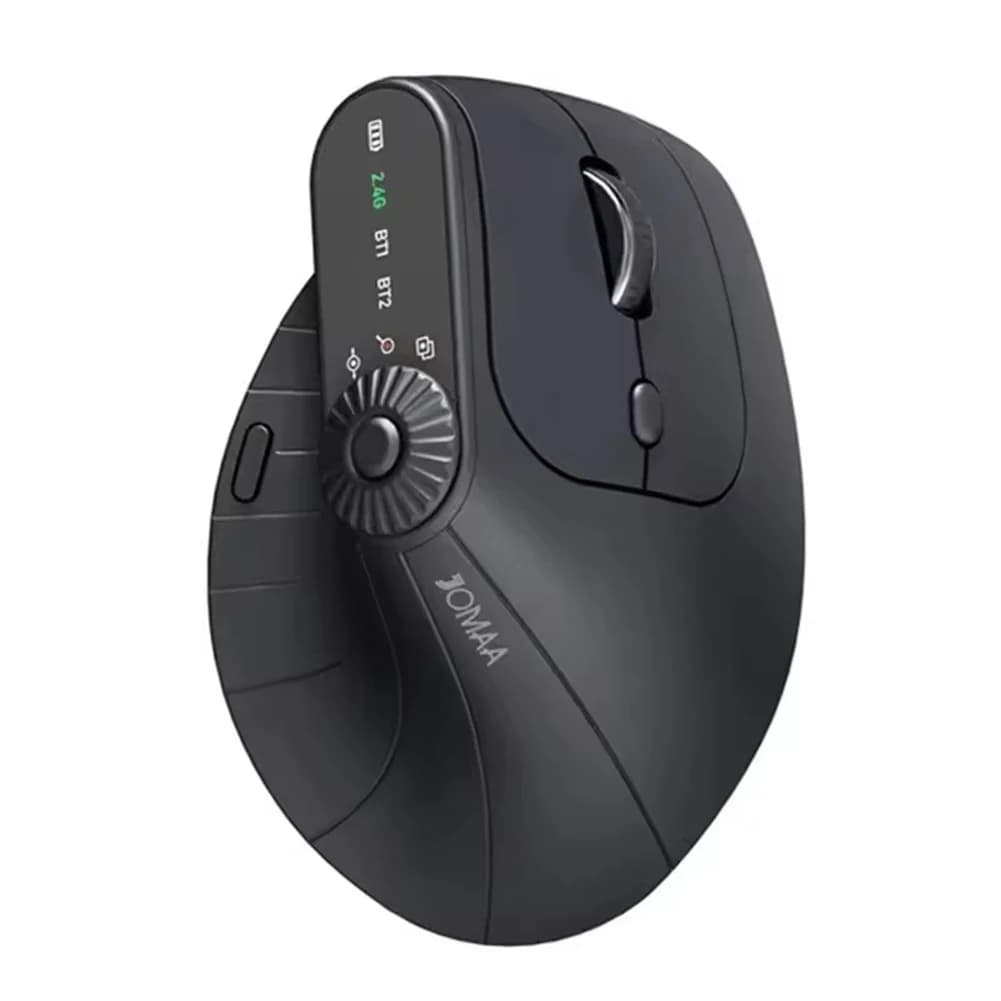 Souris ergonomique verticale, Rechargeable, Compatible Bluetooth + 2.4GHz, 1000/1200/1600/2400 DPI,