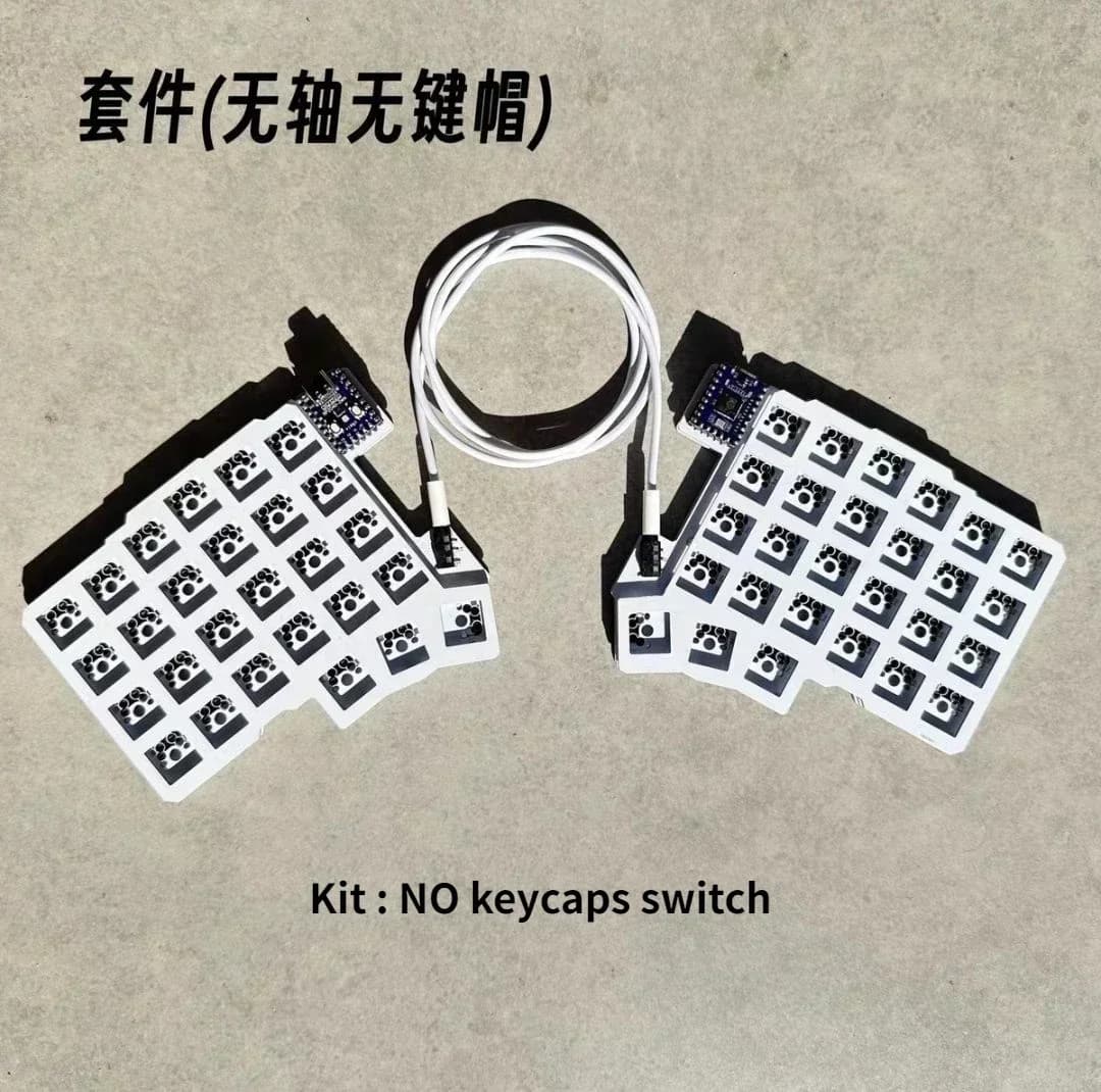 SILAKKA54-Kit de clavier fendu filaire ergonomique personnalisé, VIAL/QBrosHot-Swap, pour les magasi