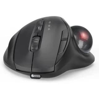 Jomaa noir 2.4G + Bluetooth souris Trackball sans fil souris roller Rechargeable souris ergonomique