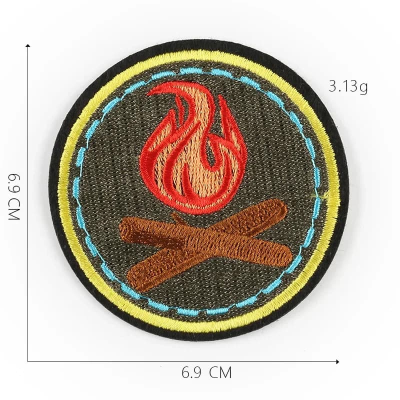 Haut de gamme mode vêtements bagages accessoires rond Animal paysage motif broderie Patch fer sur pa