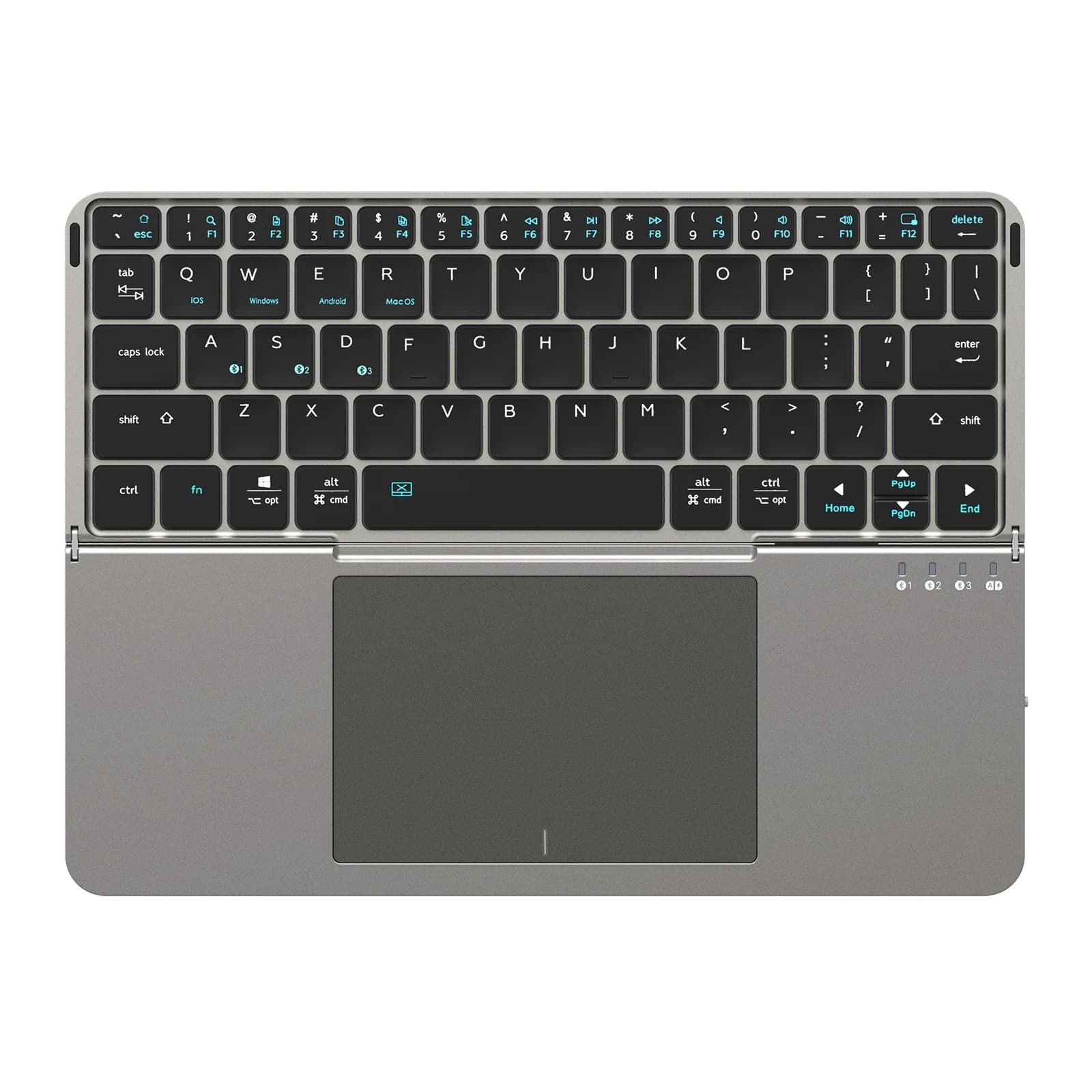 Nouveau modèle multifonctionnel pliable Bluetooth 5.0 clavier avec pavé tactile et support de téléph