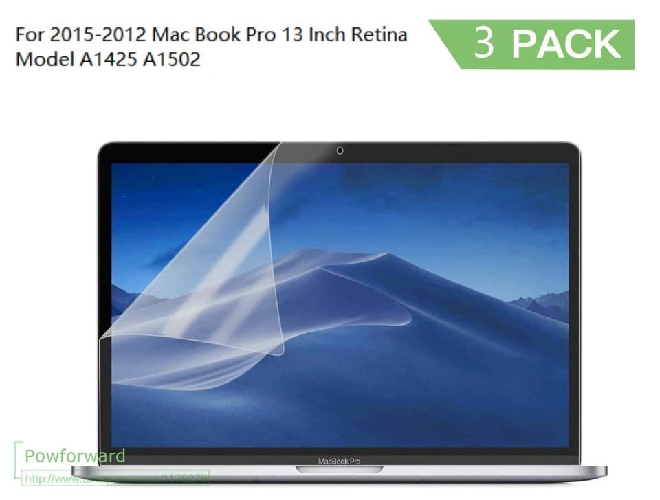 Protecteur d'écran mat anti-rayures, Anti-éblouissement, 3 paquets, Compatible avec Mac Book Pro 13