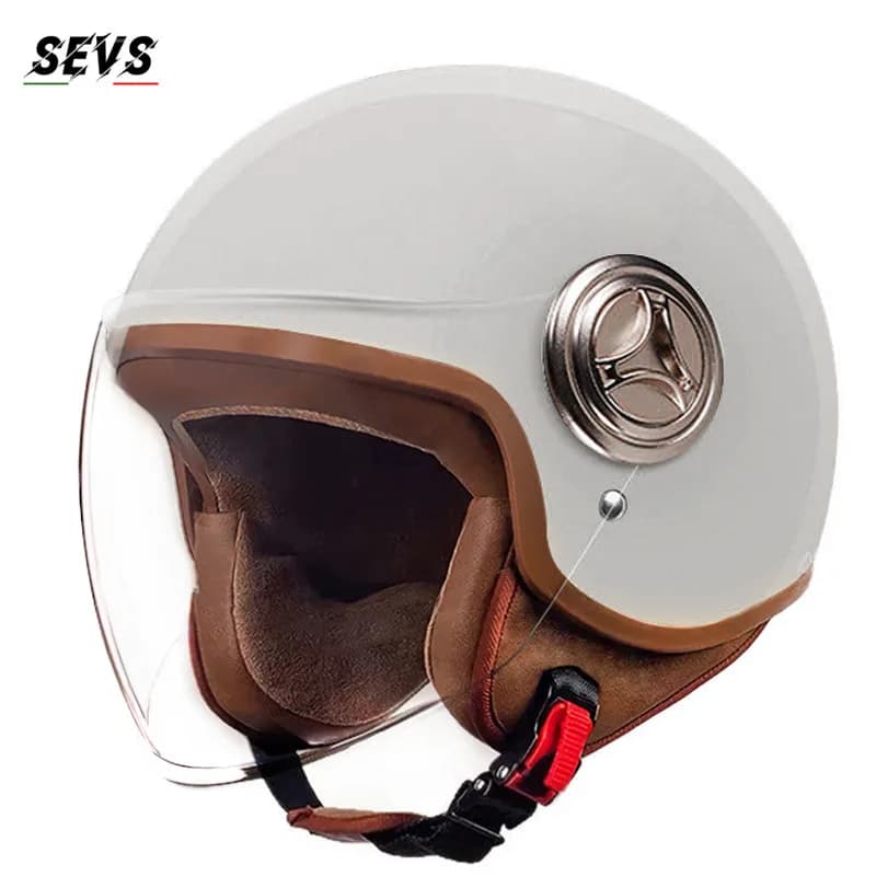 Casque de moto élégant avec oreilles de chat, coque ABS légère, plusieurs couleurs pour hommes et fe
