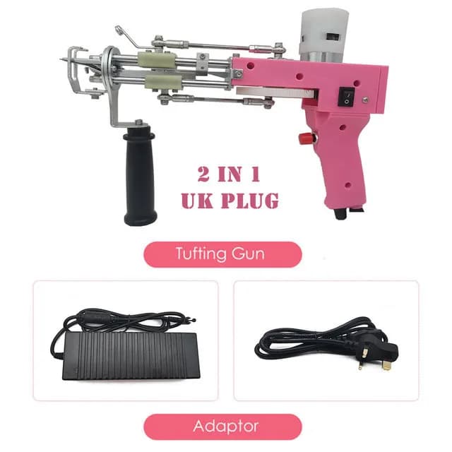 Pistolet électrique 2 en 1 pour touffetage de tapis, tissage et flocage, peut faire à la fois couper