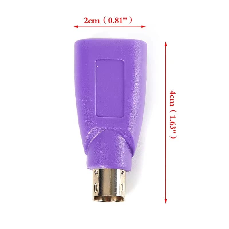 Haute qualité 1/2 pièces violet + vert convertisseur clavier souris PS2 PS/2 vers USB adaptateur con