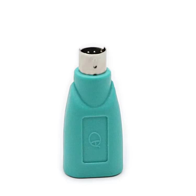 Convertisseur de clavier et souris violet + vert de haute qualité, adaptateur PS2 PS/2 vers USB, acc