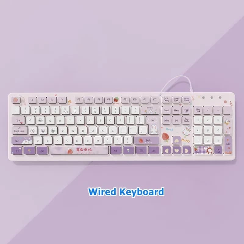 Clavier filaire élégant et silencieux pour le jeu et le divertissement, accessoires pour ordinateur