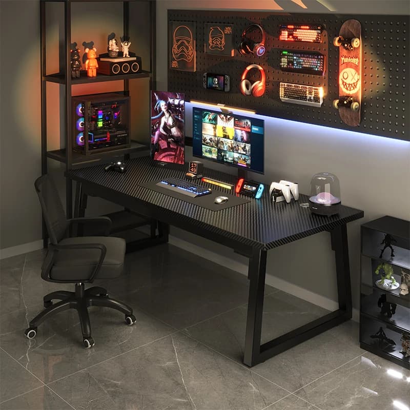 Bureau de jeu, bureau d'ordinateur en fibre de carbone, jeux de bureau à domicile, bureau de bureau
