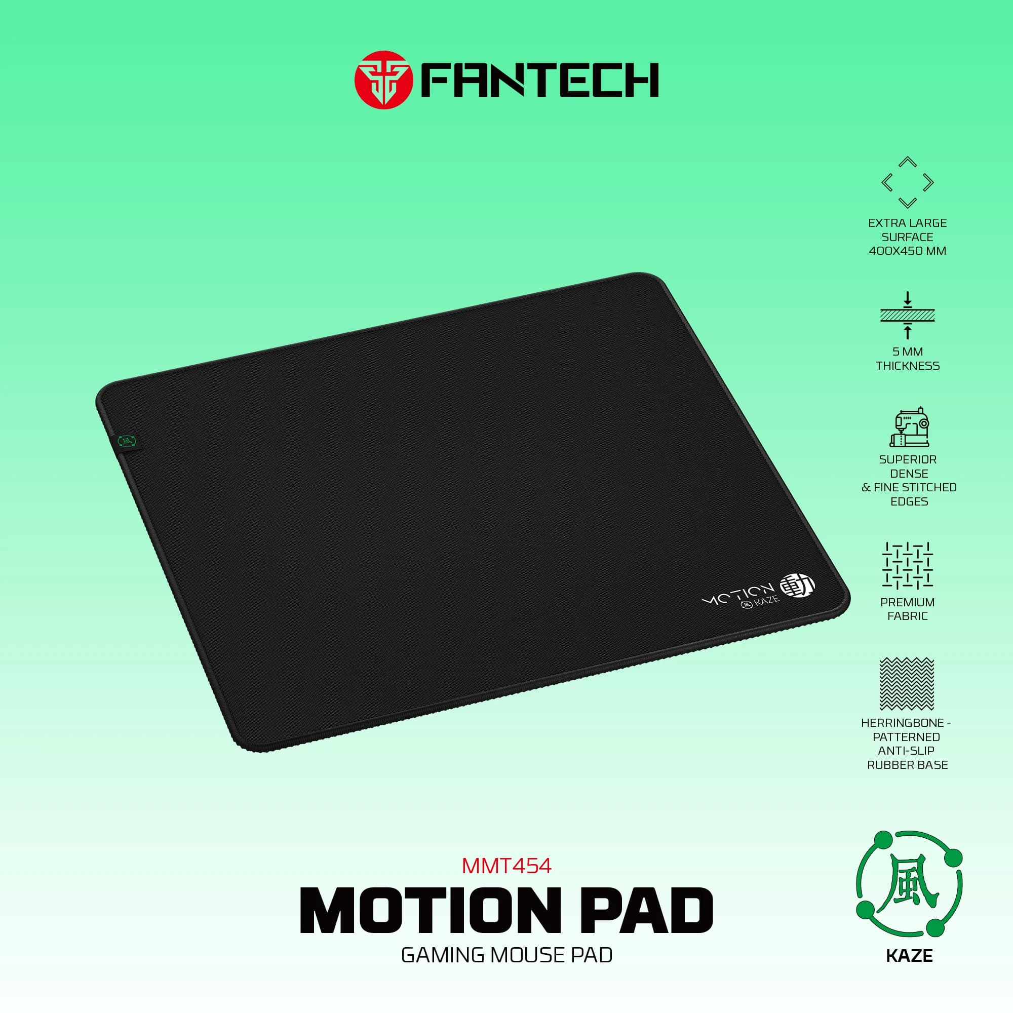 FANTECH MONTION PAD MMT451 tapis de souris de jeu de vitesse et de contrôle 400x450x5mm tapis de sou