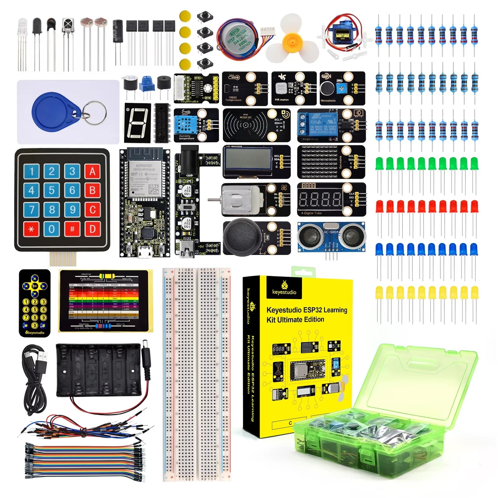 Kit de démarrage ultime Keyestudio ESP32 + 117 tutoriels de projets pour Arduino ESP32 compatible av