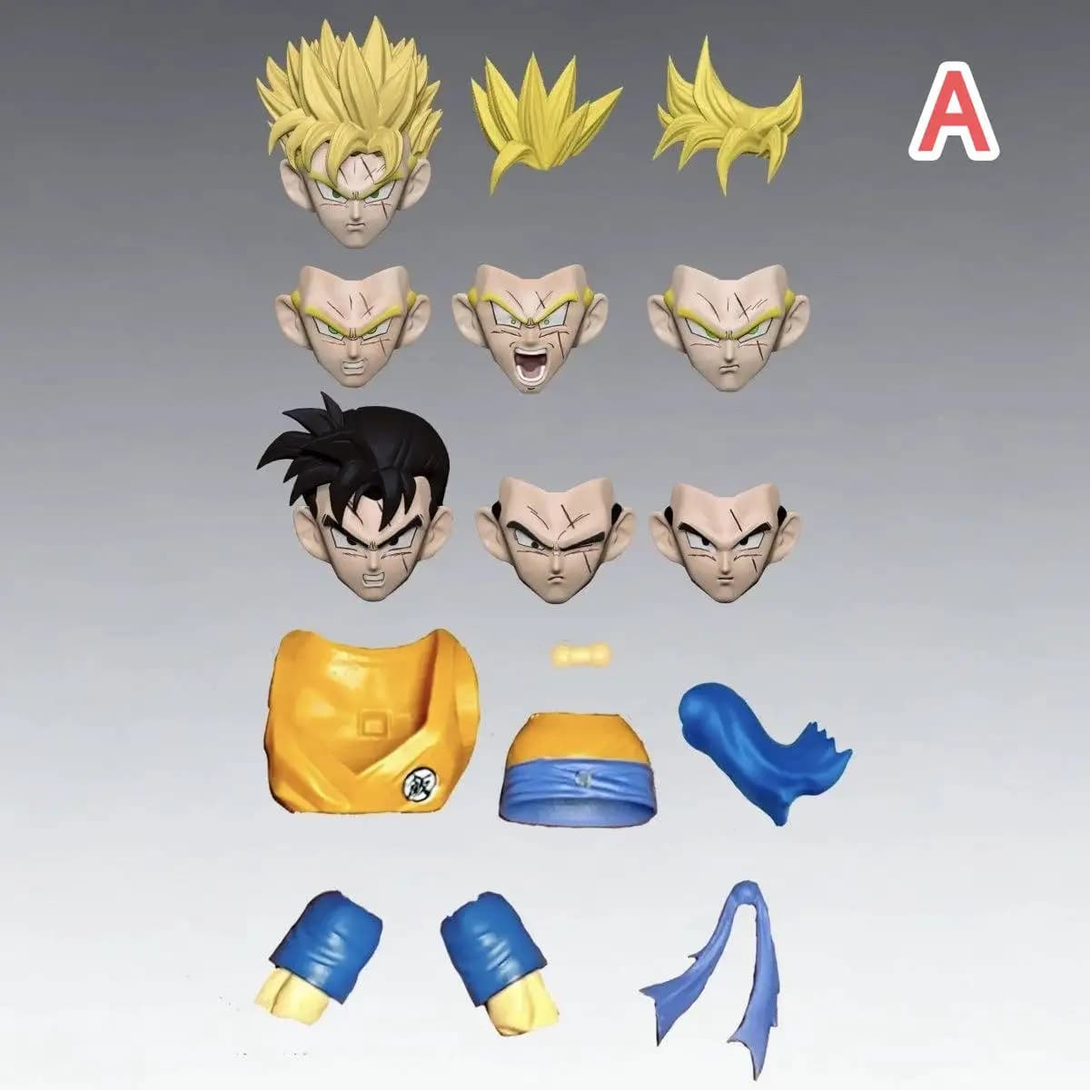 Nan & T Studio Dragon Ball Super Saiyan futur Gohan tête accessoires sculpture bataille endommagé An