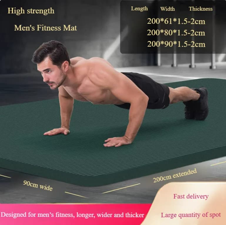 Tapis de Yoga tapis de danse 2m tapis de sport épaissi étendu tapis physique de gymnastique tapis de