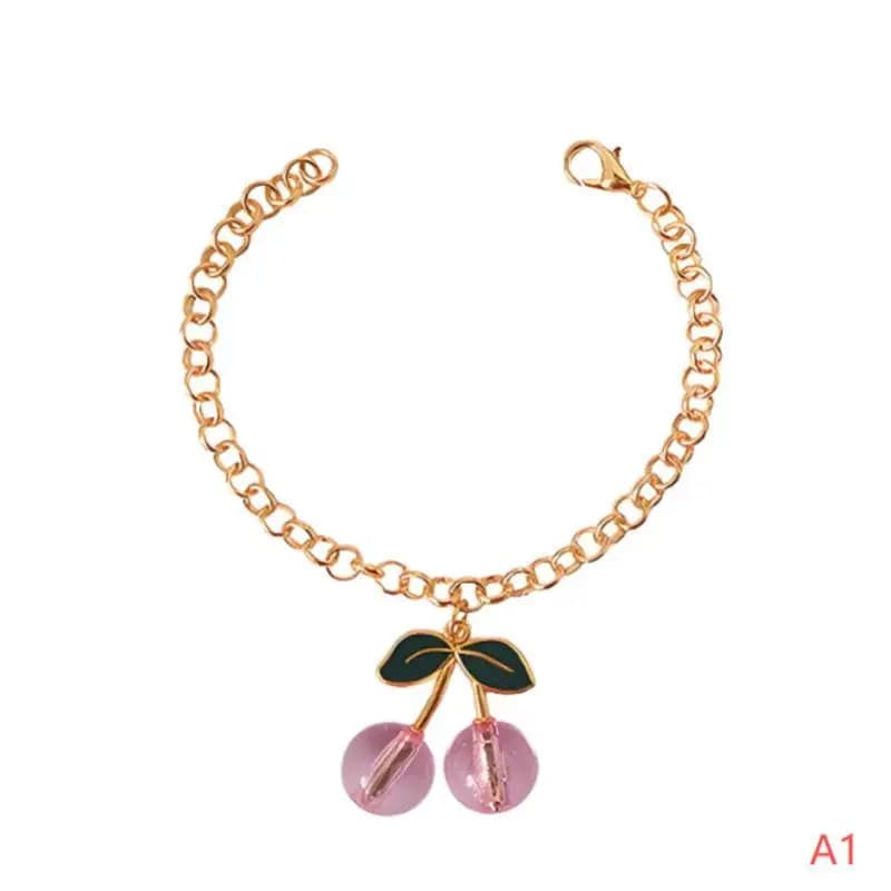 Pendentif cerise douce pour volant de voiture, chaîne décorative, décoration intérieure de voiture,