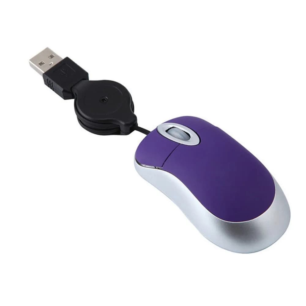 Mini souris USB avec rallonges de 4 à 70cm souris optique 1000dpi 3 boutons pour PC ordinateur Porta