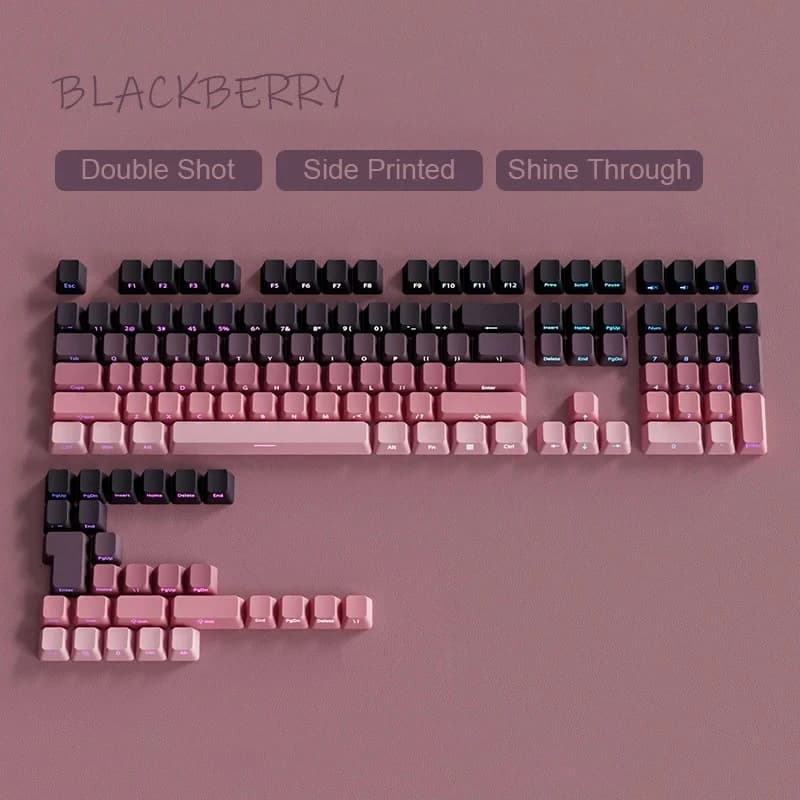 Capuchons de touches PBT noirs, jeu de 135 touches, contour OEM, édition fantôme de style minimalist