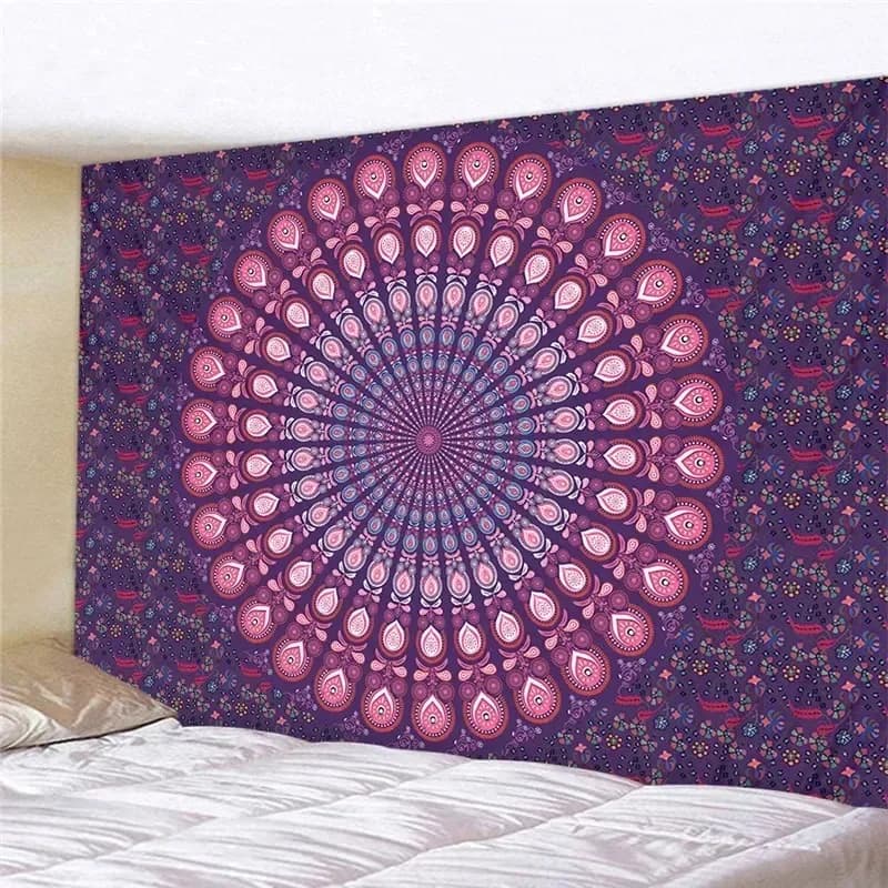 Tapisserie murale suspendue Mandala, tapis de Yoga adapté à la décoration de la chambre à coucher de