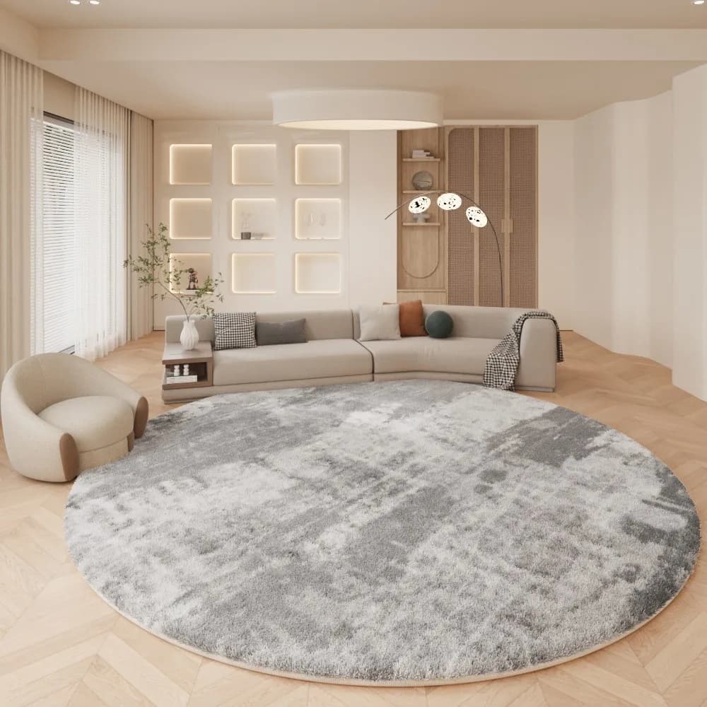 Grand tapis rond moderne minimaliste, Style Ins, décoration créative pour la maison, salon, chambre