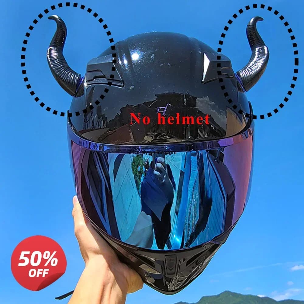 Décoration de casque électrique de moto, personnalité créative, cornes du diable, accessoires de cas
