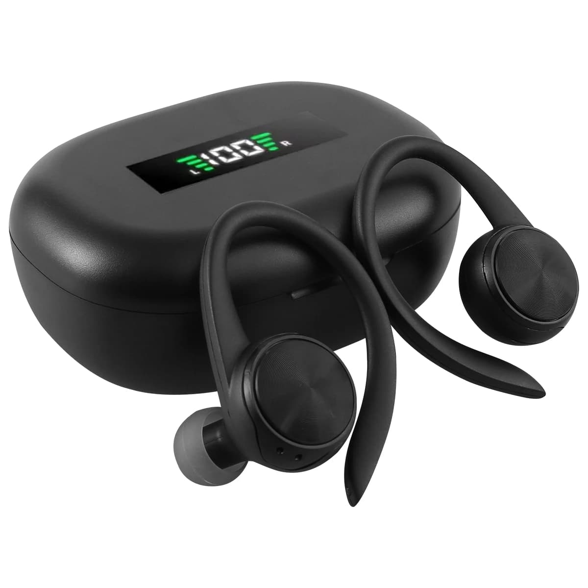 Écouteurs intra-auriculaires sans fil Bluetooth 5.0, oreillettes de sport IPX5, avec étui de chargem