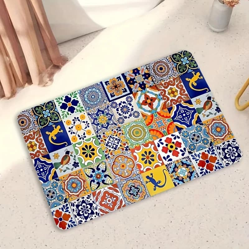 Tapis de couloir bohème imprimé motif floral, coloré, pour cuisine, chambre, entrée, décoration styl