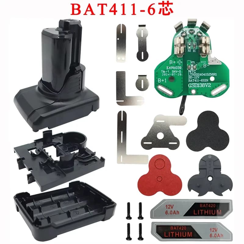 Boîtier de batterie Li-ion BAT420, accessoires pour outils électriques, boîtier de Circuit imprimé P