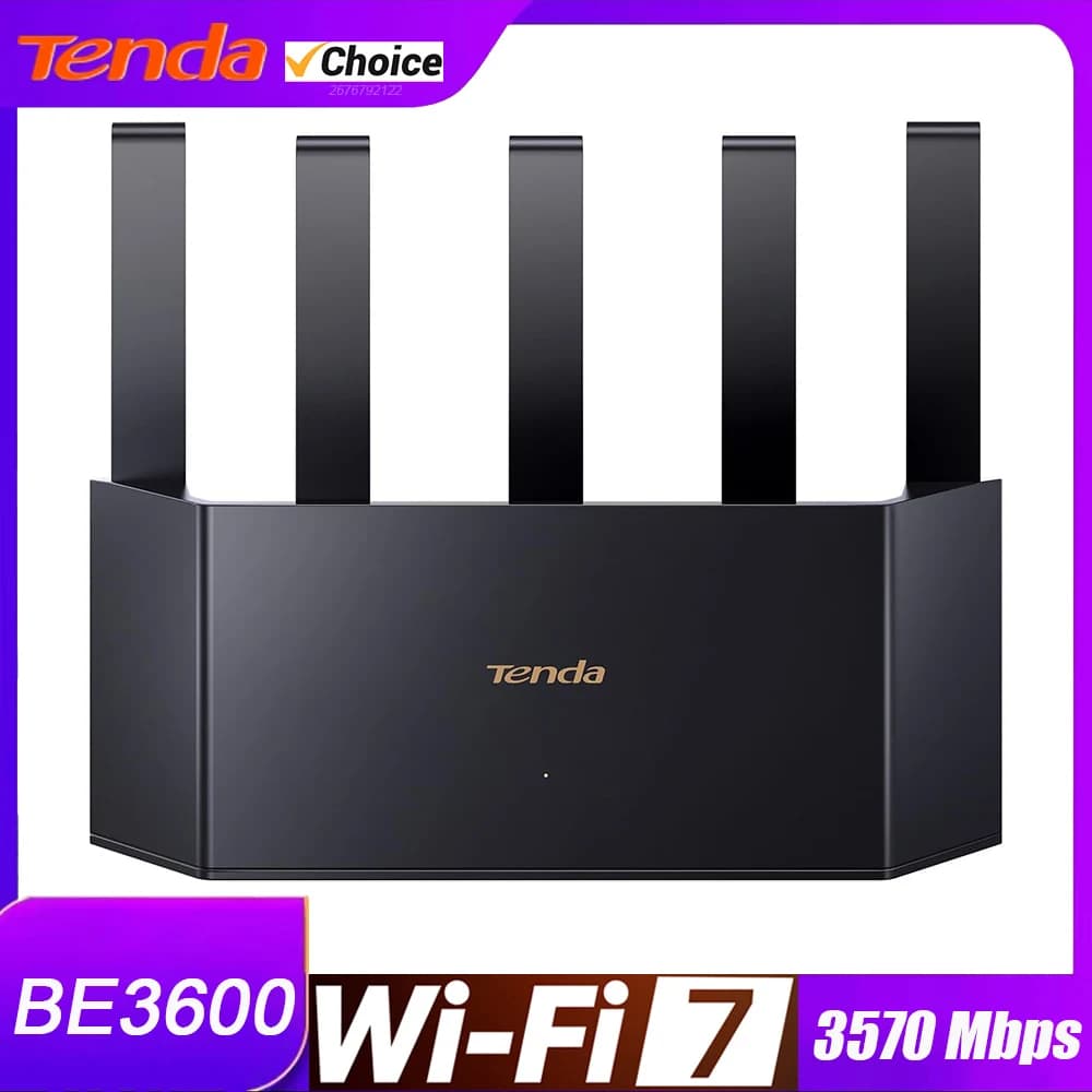 Tenda routeur BE3600 2.5G WiFi 7 3570Mbps réseau 3*1Port Gigabit 2.4/5GHz double réseau d'accès haut