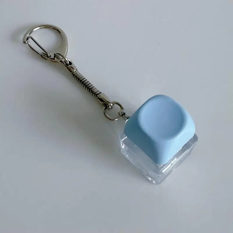 ☂ Porte-clés clavier mécanique LED 1/2 touche, bouton de clavier à cliquer, pour cadeaux, pour passe